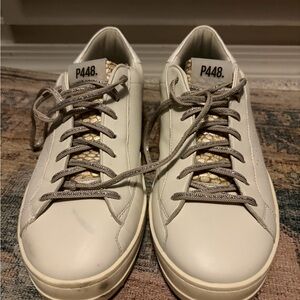P448 Women's Cream and Gray Sneakers